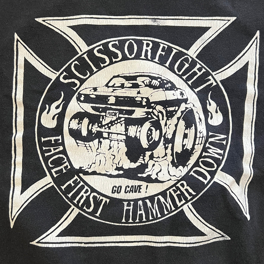 Scissorfight Face First Hammer Down Pullover Hoodie Black Size Large