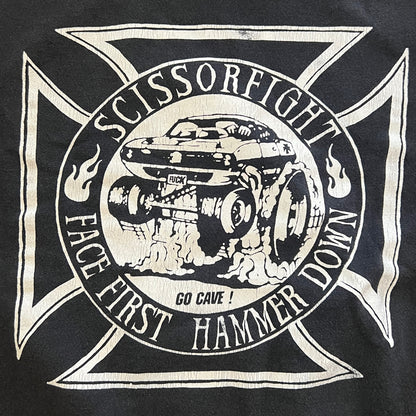 Scissorfight Face First Hammer Down Pullover Hoodie Black Size Large