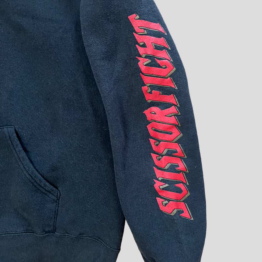 Scissorfight Rock MF Roll Zipper Hoodie Size Large