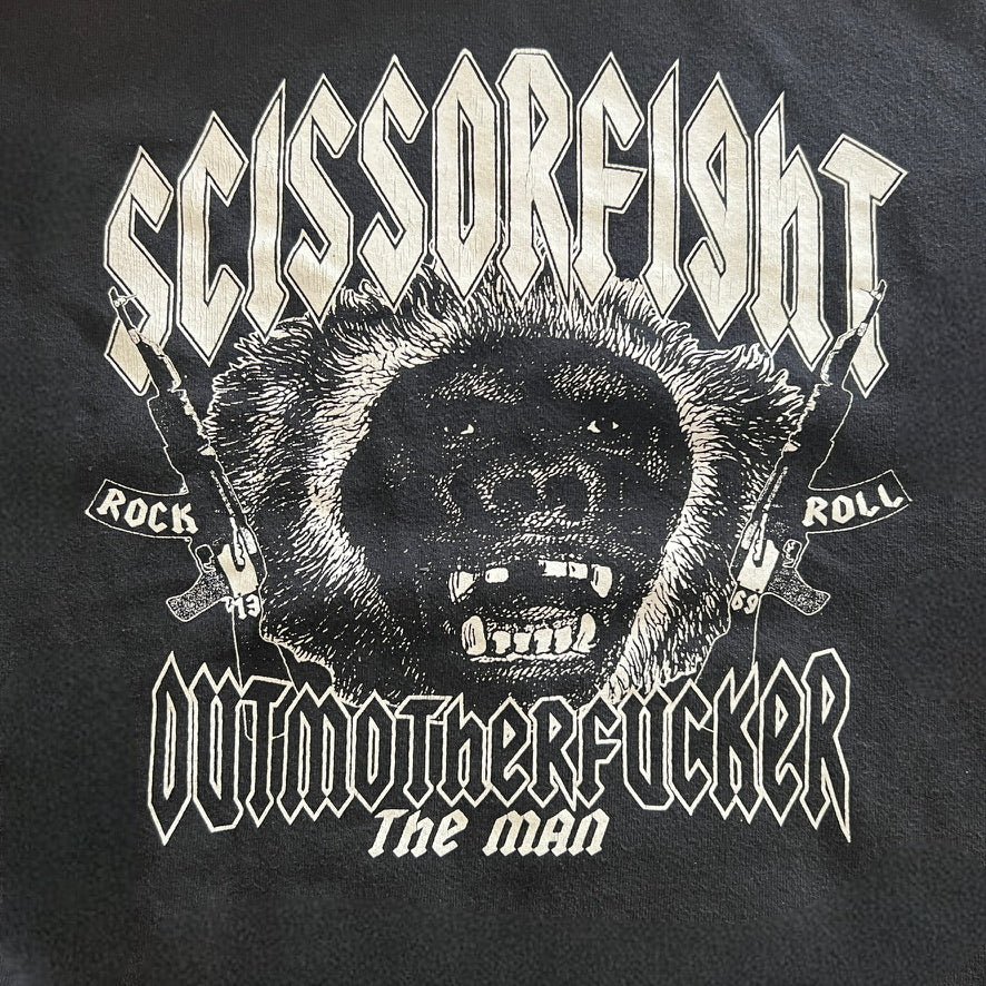 Scissorfight Outmotherfucker The Man Pullover Hoodie Black Size Large