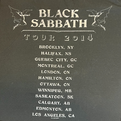 Black Sabbath - 2014 Tour T-Shirt Size L