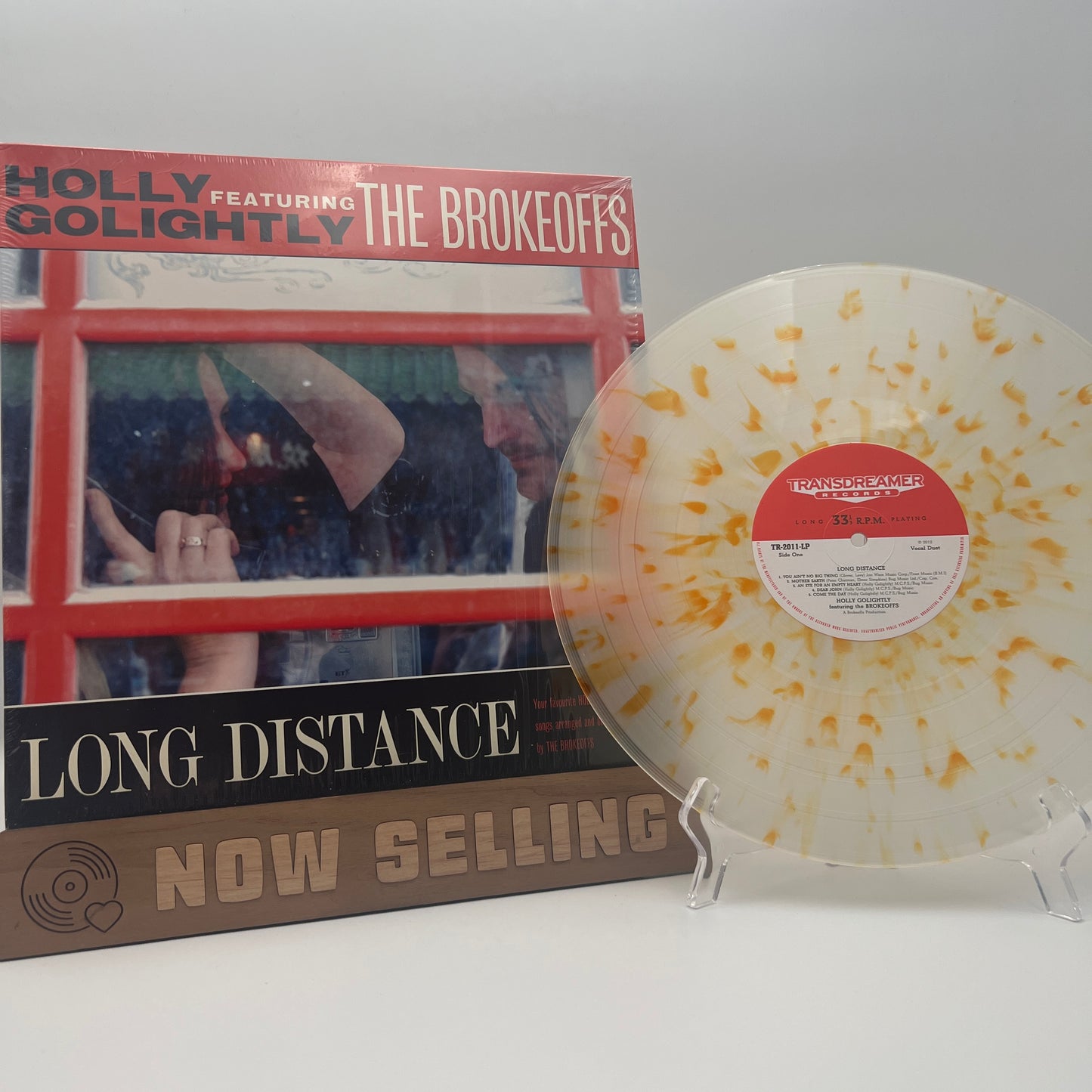 Holly Golightly Featuring The Brokeoffs - Long Distance Vinyl LP Clear/Orange Splatter