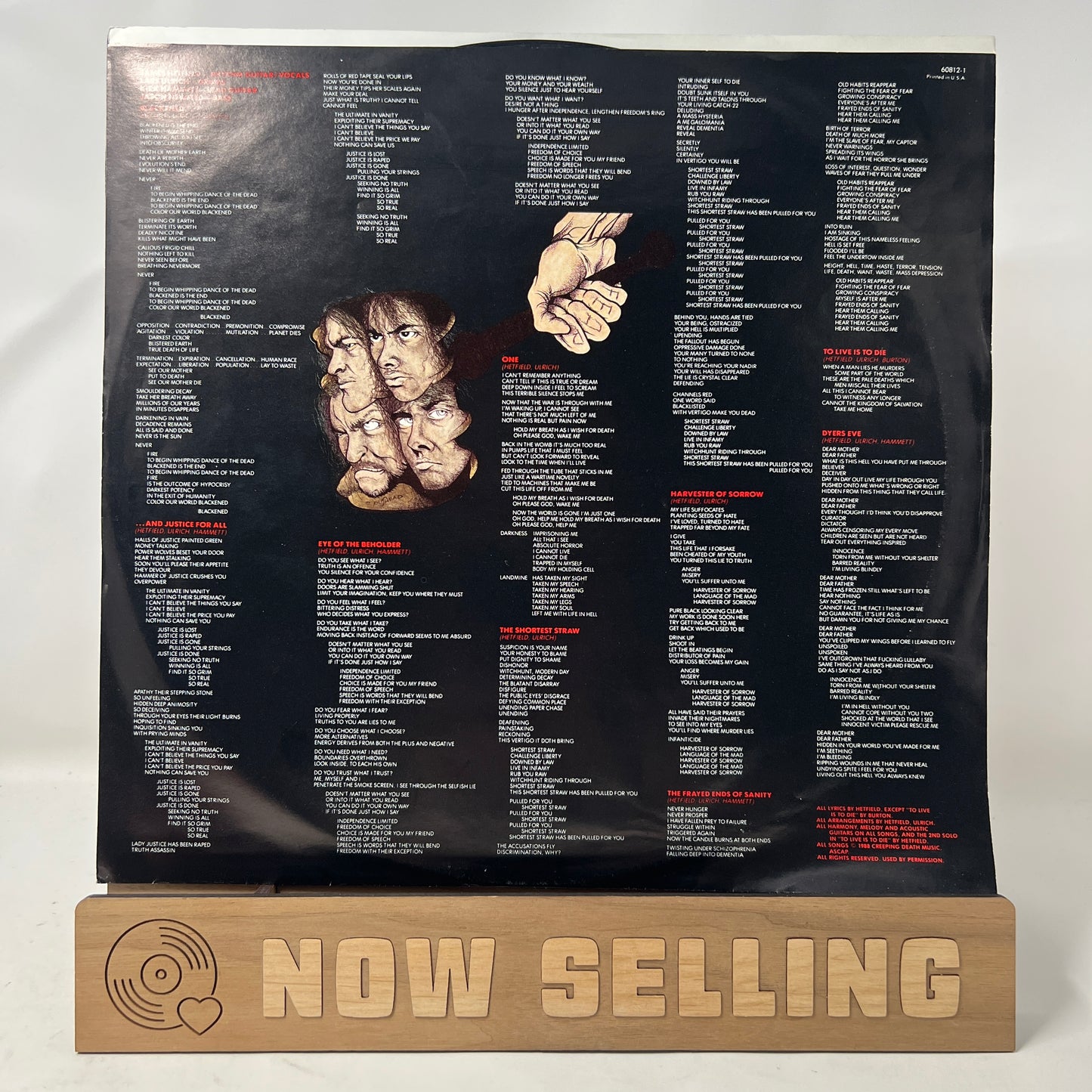 Metallica - ...And Justice For All Vinyl LP Original 1st Press Elektra 9 60812-1