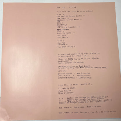 Pale Blue - The Past We Leave Behind Vinyl LP